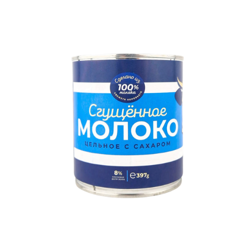 КОНДЕНЗИРАНО МЛЯКО 8% МАСЛЕНОСТ РУСКО - 397Г