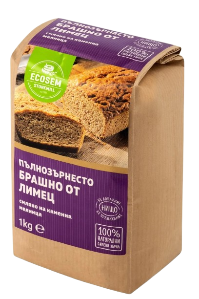 ПЪЛНОЗЪРНЕСТО БРАШНО ОТ ЕДНОЗЪРНЕСТ ЛИМЕЦ ECOSEM 1 КГ