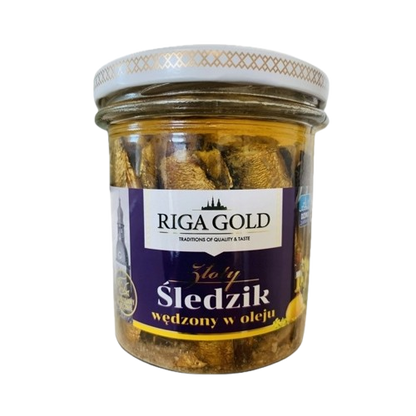 ГОЛЕМИ ШПРОТИ В МАСЛО RIGA GOLD - 300Г