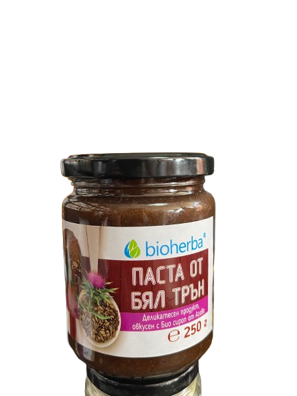ПАСТА ОТ БЯЛ ТРЪН С БИО СИРОП ОТ АГАВЕ 250 ГР BIOHERBA