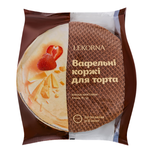 БЛАТОВЕ ЗА ТОРТА ВАФЛЕНИ С КАКАО ЛЕКОРНА – 90Г