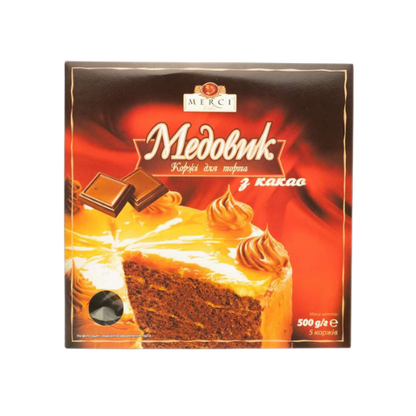 БЛАТОВЕ ЗА ТОРТА МЕДОВИК КАКАО MERCI – 500Г