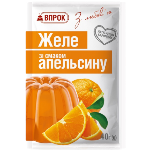 ЖЕЛЕ С ВКУС ПОРТОКАЛ ВПРОК – 40Г