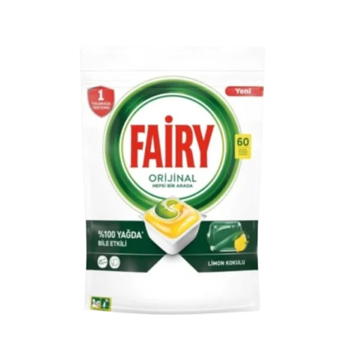 FAIRY ORIGINAL ЛИМОН КАПСУЛИ ЗА СЪДОМИЯЛНА ТУРСКИ - 60БР