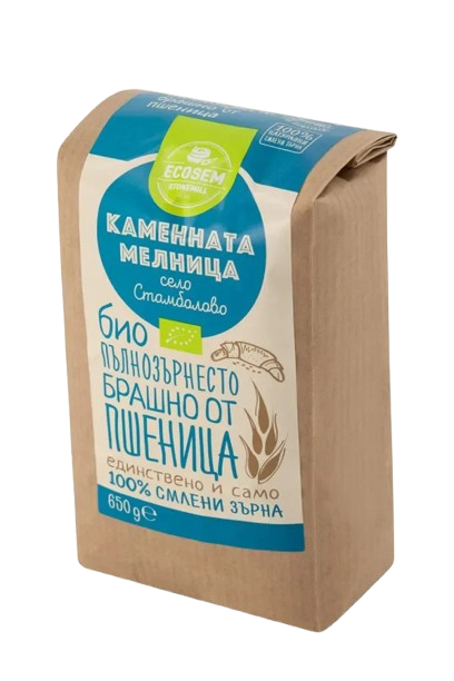 БИО ПЪЛНОЗЪРНЕСТО БРАШНО ОТ ПШЕНИЦА ECOSEM 1КГ
